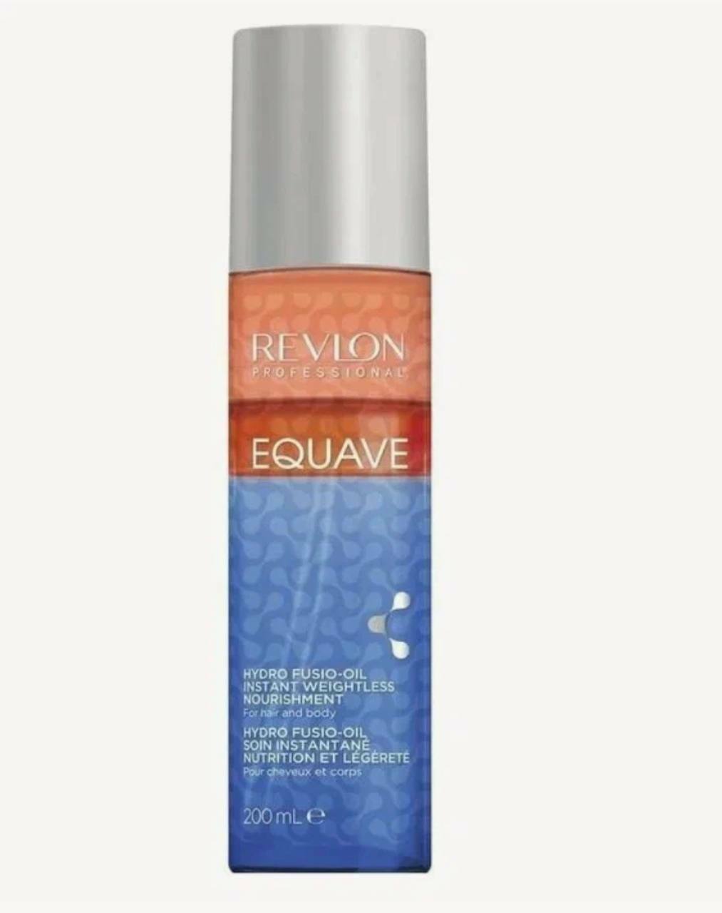REVLON, Кондиционер 3-х фазный для волос и тела, EQUAVE HYDRO FUSIO-OIL INSTANT WEIGHTLESS NOURISHMENT FOR HAIR AND BODY, 200 мл. REVLON, Кондиционер 3-х фазный для волос и тела, EQUAVE HYDRO FUSIO-OIL INSTANT WEIGHTLESS NOURISHMENT FOR HAIR AND BODY, 200 мл.
