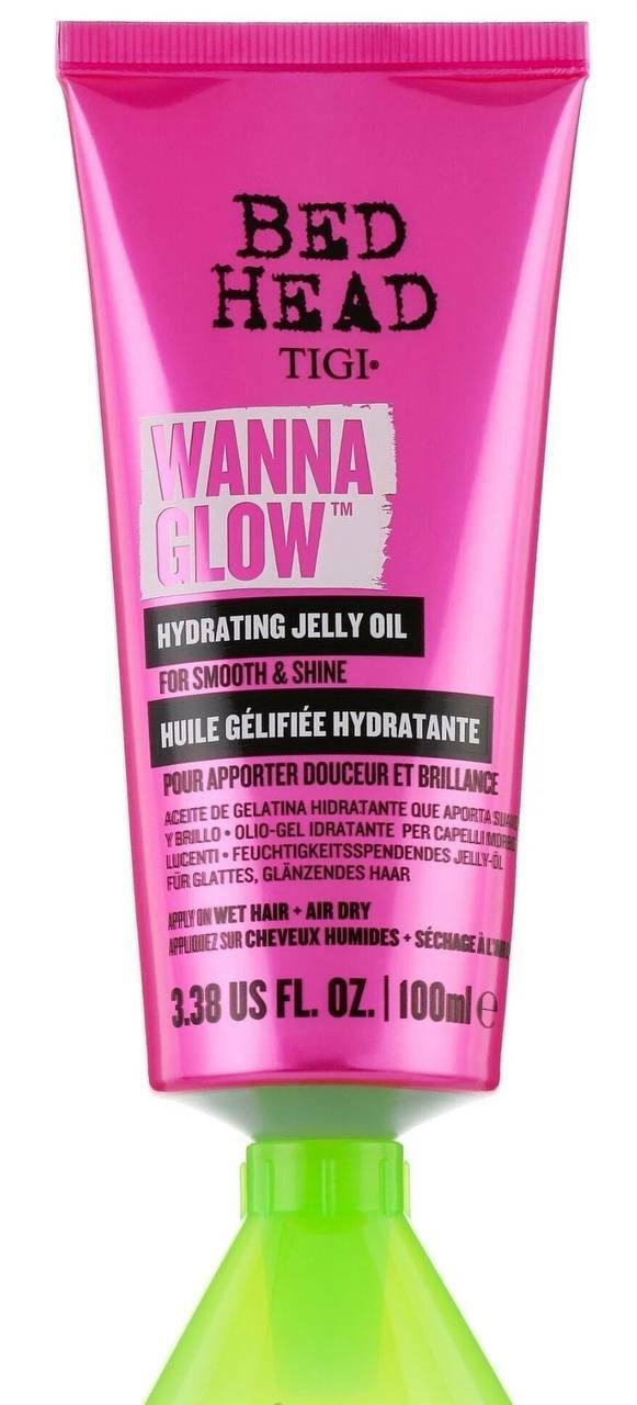 TIGI Bed Head Wanna Glow Hydrating Jelly Oil - Увлажняющее желеобразное масло для сияющих гладких волос, 100 мл. TIGI Bed Head Wanna Glow Hydrating Jelly Oil - Увлажняющее желеобразное масло для сияющих гладких волос, 100 мл.