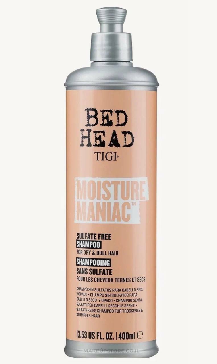TIGI Bed Head Moisture Maniac Shampoo - Бессульфатный шампунь для увлажнения 400 мл. TIGI Bed Head Moisture Maniac Shampoo - Бессульфатный шампунь для увлажнения 400 мл.
