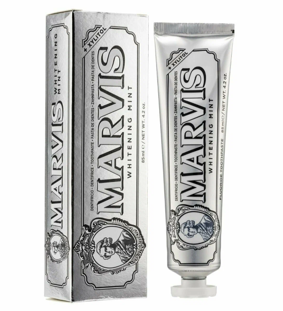 Зубная паста Marvis Whitening Mint, 85 мл, белый. Зубная паста Marvis Whitening Mint, 85 мл, белый.