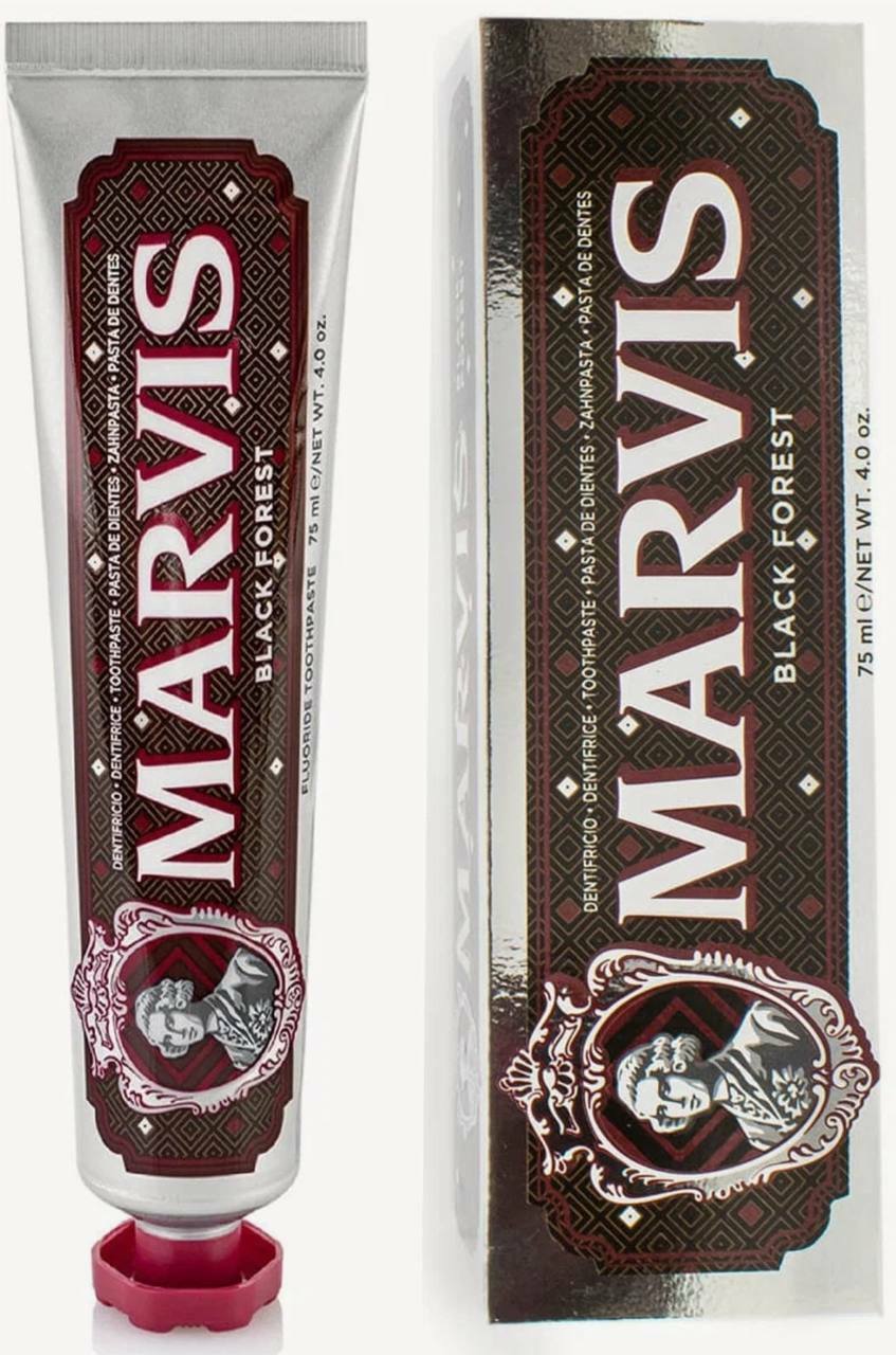 Зубная паста Marvis Black Forest, 75 мл, коричневый. Зубная паста Marvis Black Forest, 75 мл, коричневый.