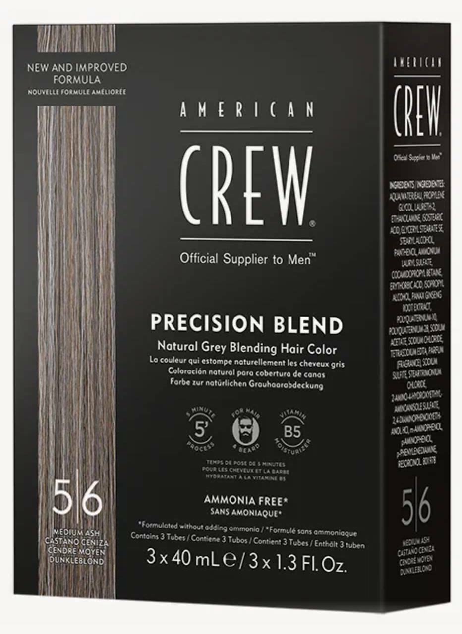 American Crew Precision Blend - Краска для седых волос пепельный оттенок 5/6 3х40 мл. 1990 ₽ American Crew Precision Blend - Краска для седых волос пепельный оттенок 5/6 3х40 мл. 1990 ₽