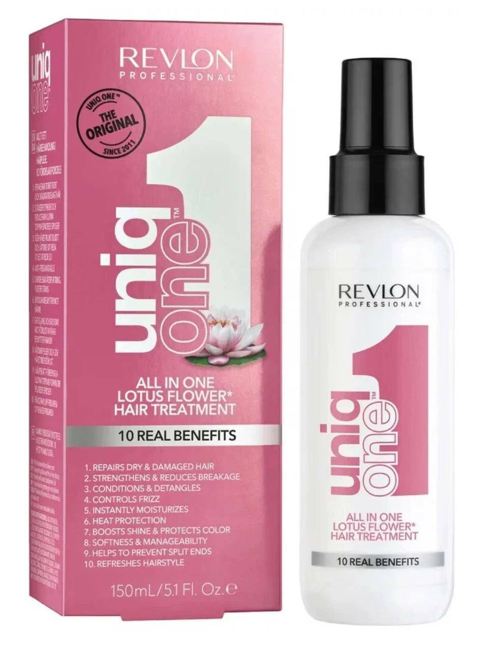 Revlon Uniq One Lotus Flower Hair Treatment - Несмываемая спрей-маска 10 в 1 150 мл. Revlon Uniq One Lotus Flower Hair Treatment - Несмываемая спрей-маска 10 в 1 150 мл.