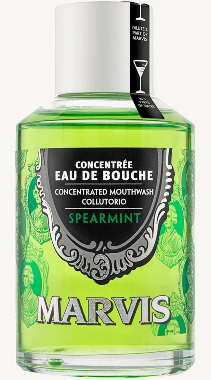 Marvis ополаскиватель-концентрат Spearmint, 120 мл, мята, зеленый. Marvis ополаскиватель-концентрат Spearmint, 120 мл, мята, зеленый.