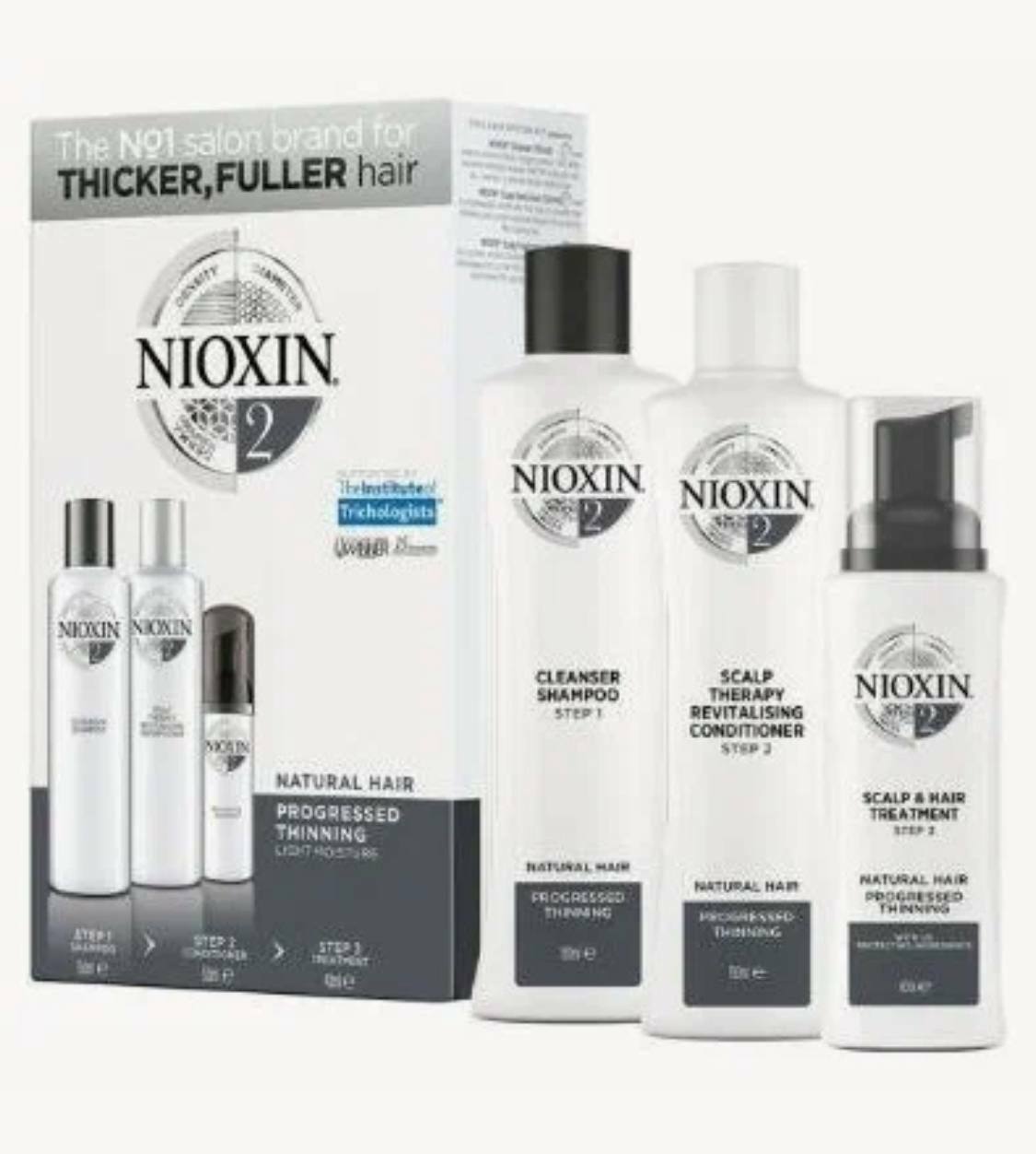 Nioxin System 2 Набор Система 2 для натуральных истонченных волос 150 мл+150 мл+40 мл. Nioxin System 2 Набор Система 2 для натуральных истонченных волос 150 мл+150 мл+40 мл.